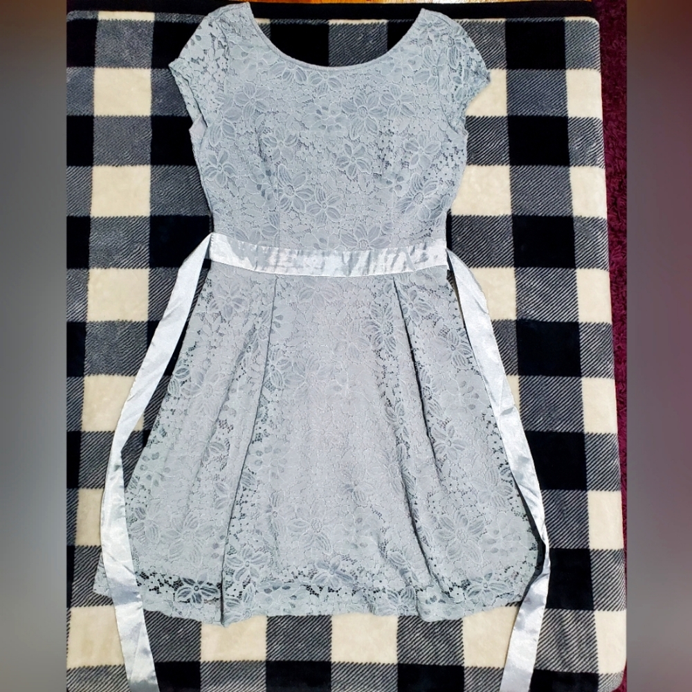 Babyonline silver and grey mini dress size small
